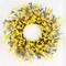 Spring Forsythia Floral Twig Door Wreath - Seasonal Door Accent for Any Room, Yellow